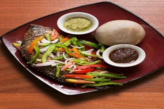 Banku with Tilapia