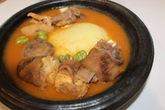 Fufu with Goat soup