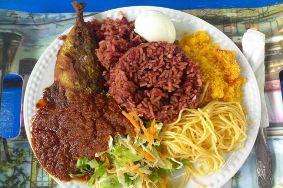 Waakye and Fish