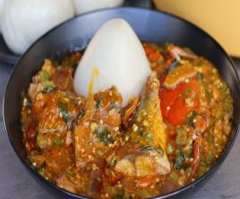 Banku with Okro Stew