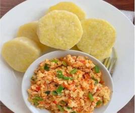 Palava sauce with Yam